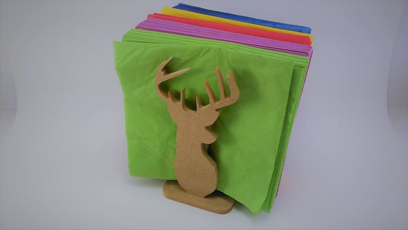 Deer Head Napkin Holder Unfinished Wood Cutouts Wooden Signs Custom Best Ing Crafts Home Decor Diy Dispenser