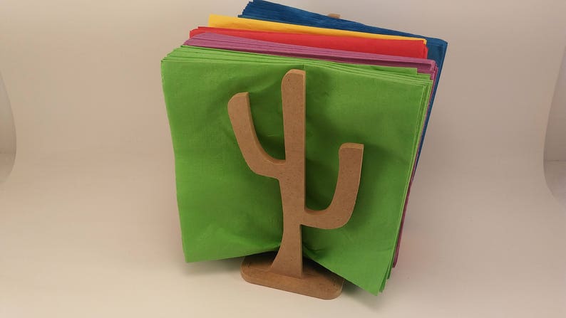 Cactus Napkin Holder Unfinished Wood Cutouts Wooden Signs Custom Best Ing Crafts Home Decor Diy Dispenser