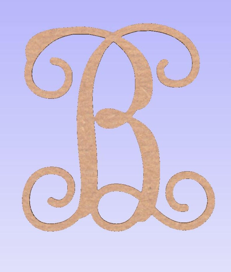 Shape Wood Monogram USA Made events party paintable Cutout best selling Circle B Unfinished MDF craft weddings kids college