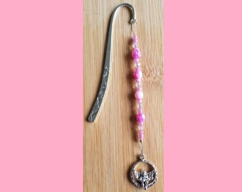 Book Jewelry – Cherub Bookmark – Shades of Pink (# 010)