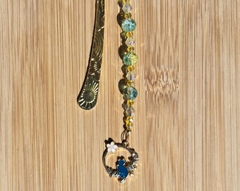 Book Jewelry – Golden Kitty Bookmark (# 152)