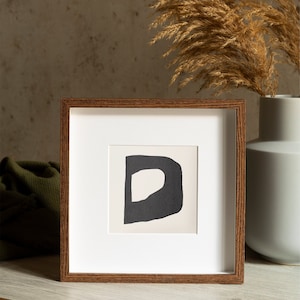 D Letter Print, Modern letter Poster, D Monogram, Modern Art Print, Neutral Gender Print, Alphabet Letter Sign, Nursery Print, Home decor