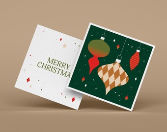 Stylish printable Happy Holidays card