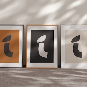 I Letter Print, Modern letter Poster, I Monogram, Modern Art Print, Neutral Gender Print, Alphabet Letter Sign, Nursery Print, Home decor