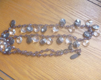 Long vintage necklace, beaded necklace