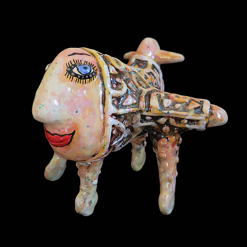 Airplane ceramic sculpture Airliner figure Gift to the Etsy