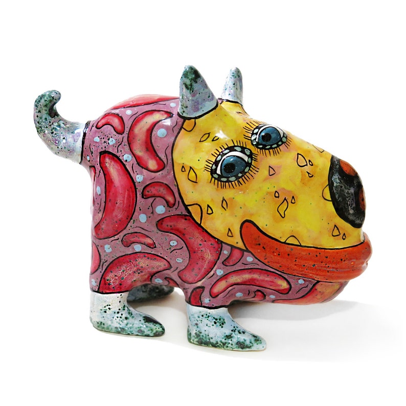 Dog Figurines Clay Ceramic Art, Little Dog, Puppy Ceramic, Clay