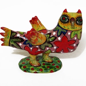 Ceramic owl sculpture | bird ceramic sculpture | owl figurine