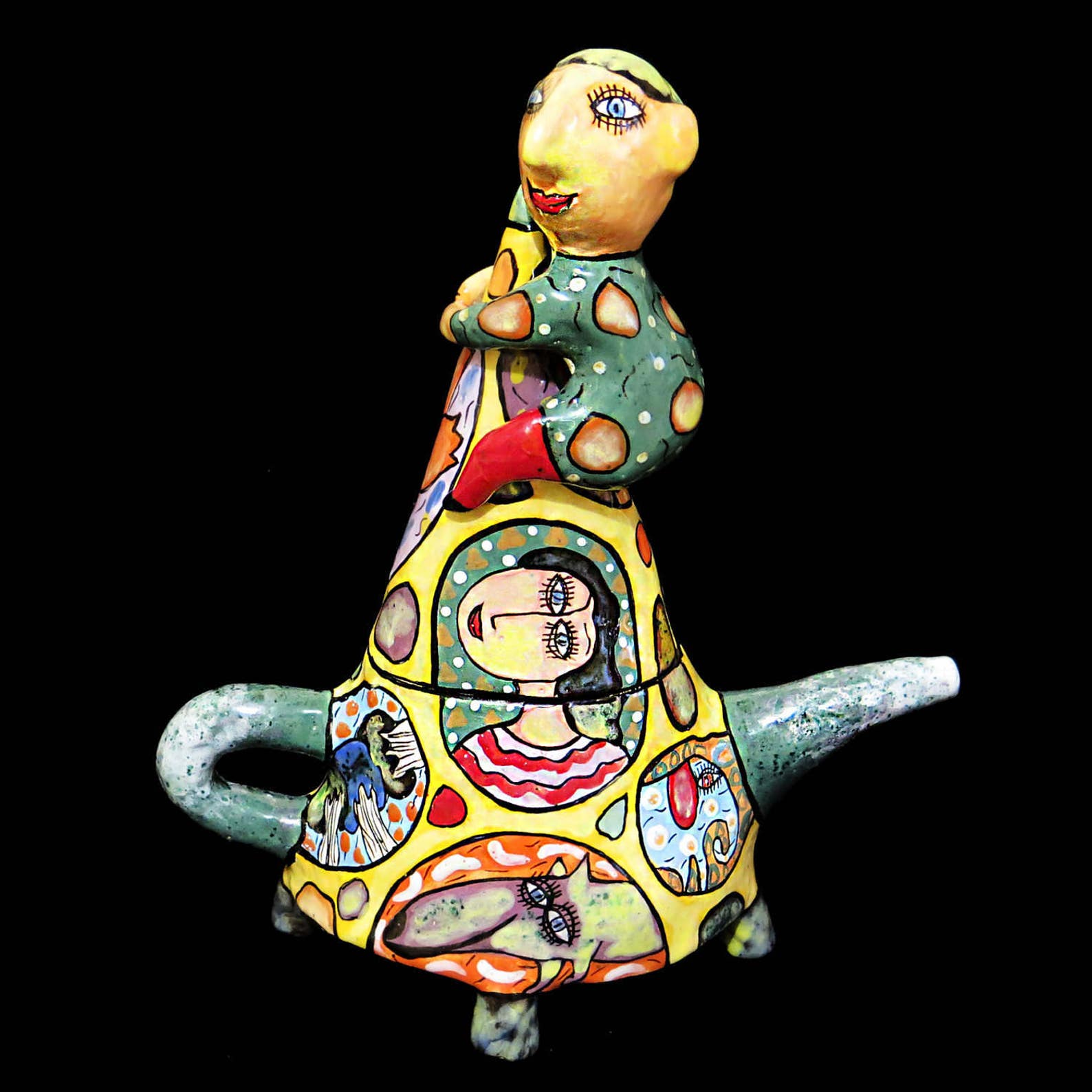 Ceramic Teapot Glaze Painting Kitchen Decor Teapot With Etsy