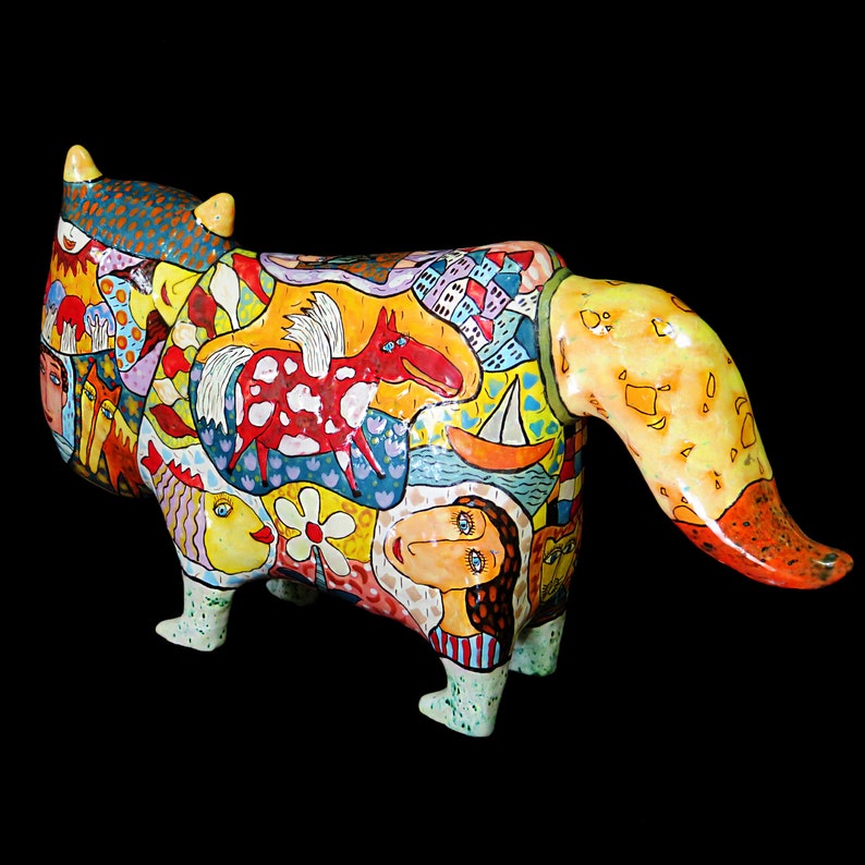 Big Cat Sculpture Ceramic Gifts for Cat Lovers Custom Cat Etsy