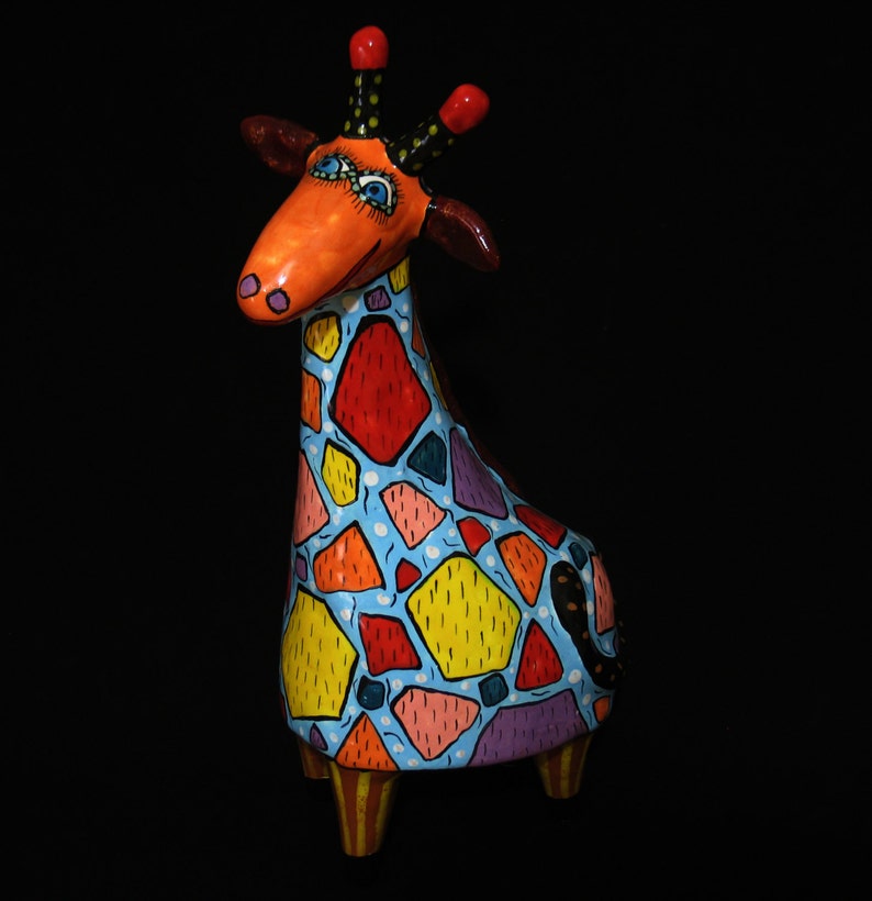 Giraffe ceramics sculpture African animals sculpture Etsy