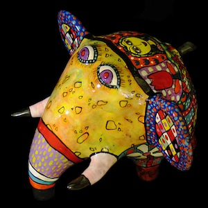 Elephant Figurine, Ceramic Elephant, Clay Elephant, Ceramic figurines of animals, Ceramic Figurines, Clay Figurines, Painted Ceramics