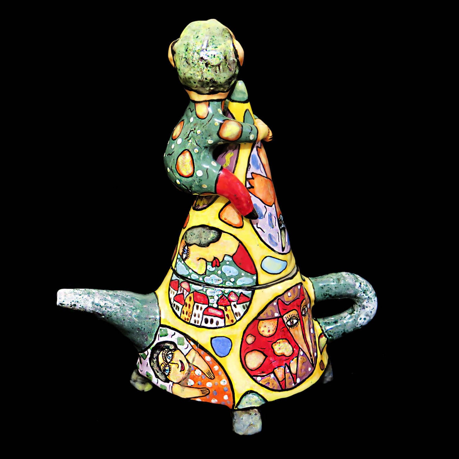 Ceramic Teapot Glaze Painting Kitchen Decor Teapot With Etsy