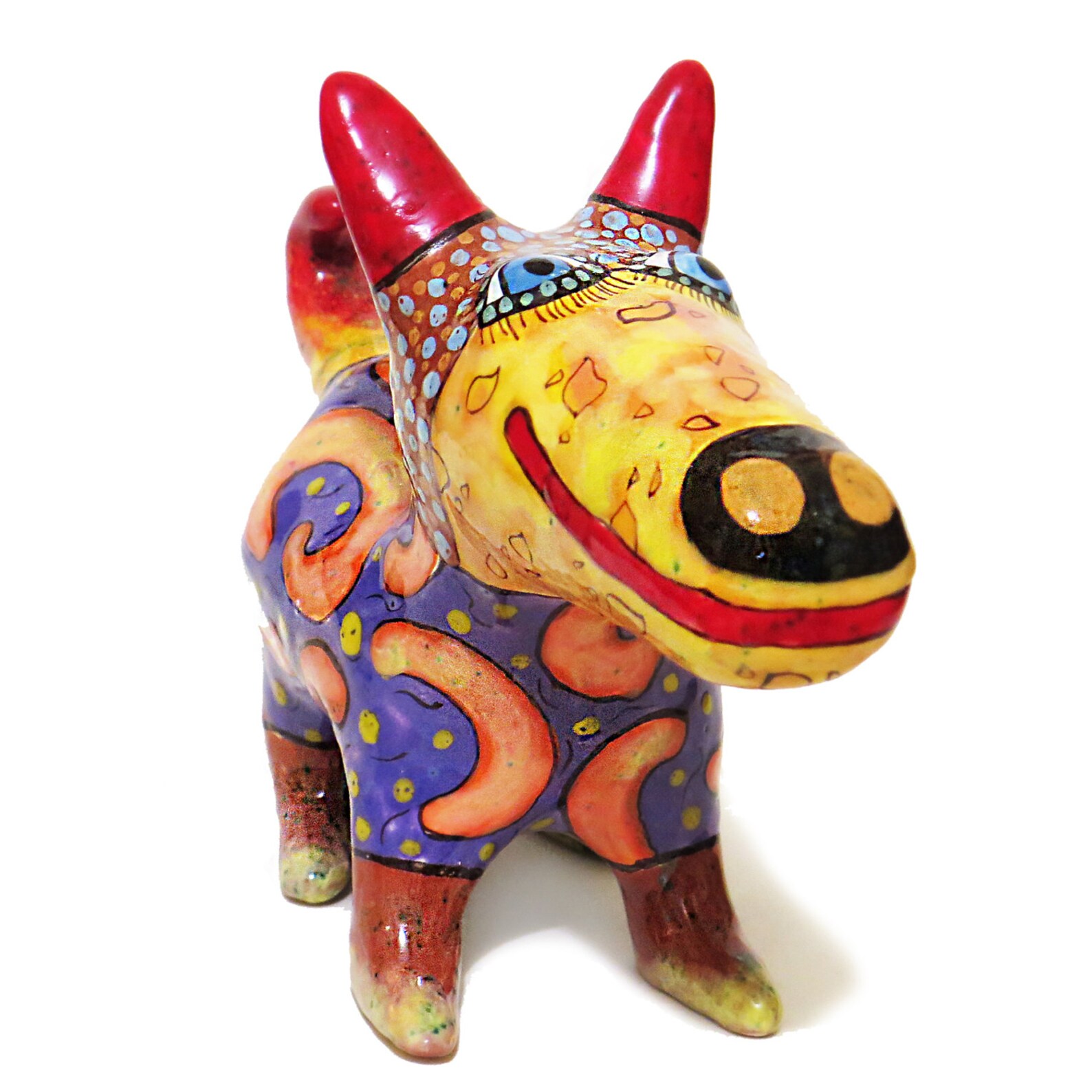 Clay Dog Ceramic Dog Little Dog Dog Figurines Puppy Etsy