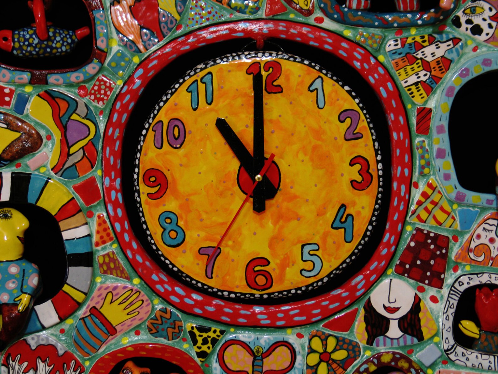 Ceramic wall clock Wall clock big large wall clock modern Etsy