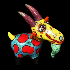 Goatling from ceramics miniature figurine, little goatling, figurine goat, figurine goatling, ceramic figurine goat, ceramic goat