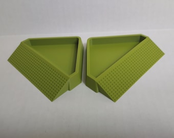 Set of Two -- Small Corner Pool/forge tray for hermit crabs - Crabitat for smaller tanks
