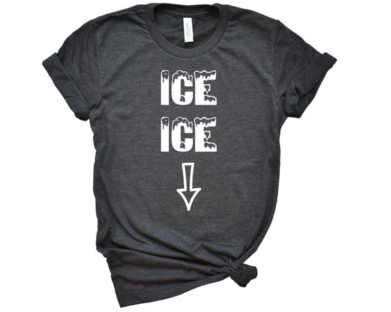 Ice Ice Baby Pregnancy Humor Short-Sleeve Unisex T-Shirt Black Heather