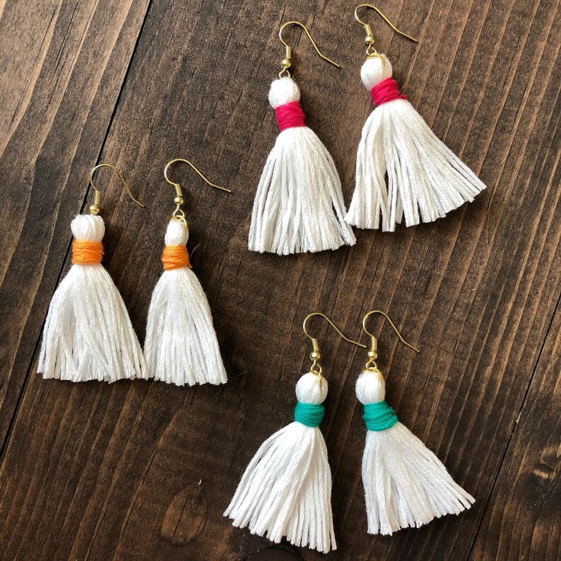 Tassel Earrings Bridesmaid gifts Colourful Earrings Boho Earrings
