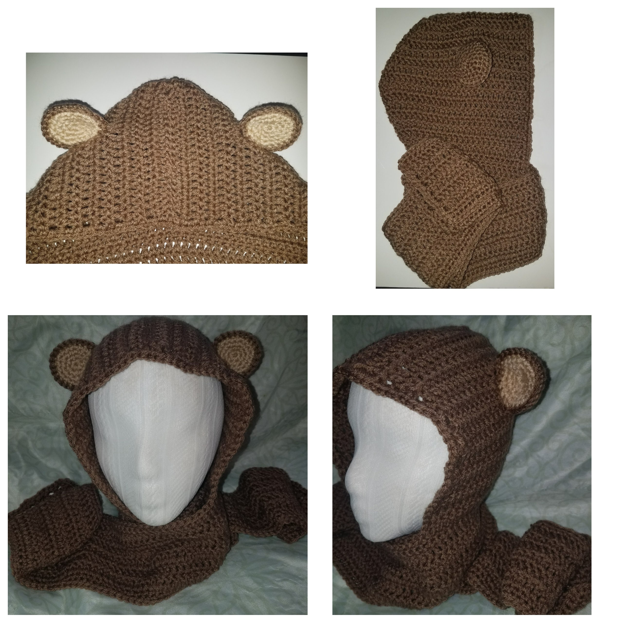 kids hats with gloves attached