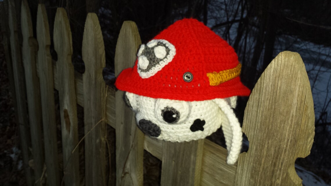 Crochet Pattern Fireman Pup Hat PDF File Digital Download Etsy