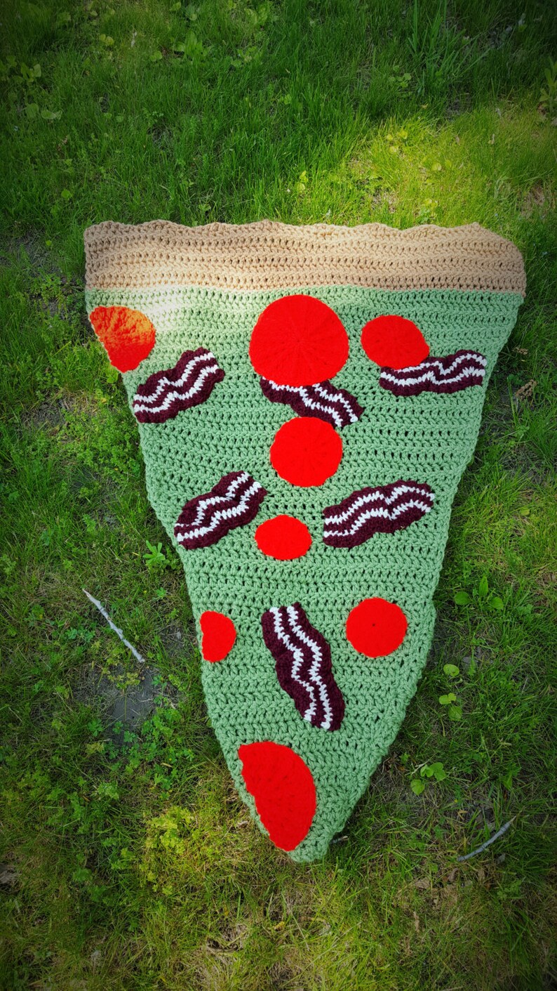 Crochet Pattern BLT Pizza Slice Blanket Pillow Crochet Pattern Etsy