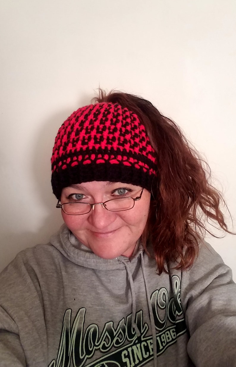 Gifts for her Hiking Skater Style Skiiing Messy Bun Hat Winter Wear Pony Tail Beanie Trailriding Snowboarding Hat Valentines Day