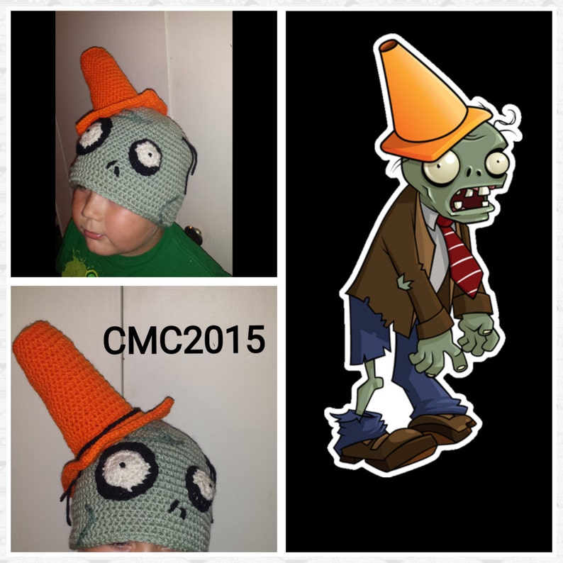 Conehead Zombie Zombie Hat Halloween Costume Pretend Play Etsy