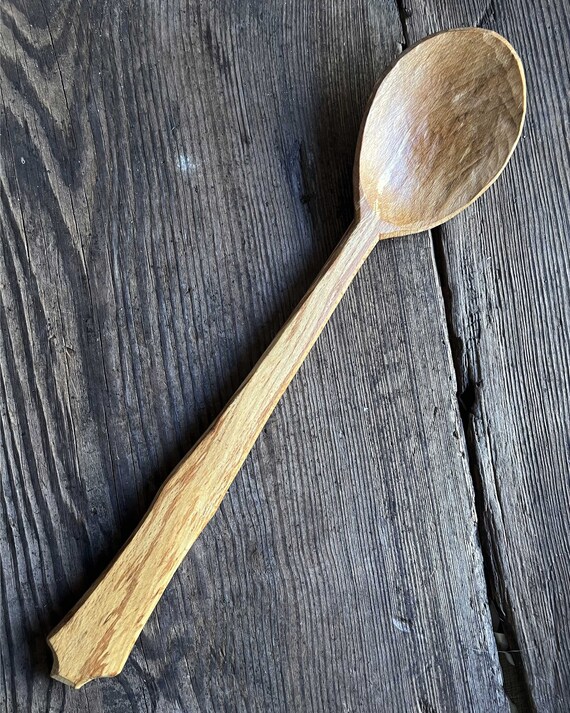 Hand Carved Wooden Serving Spoon Beech Spoon Wedding Gift