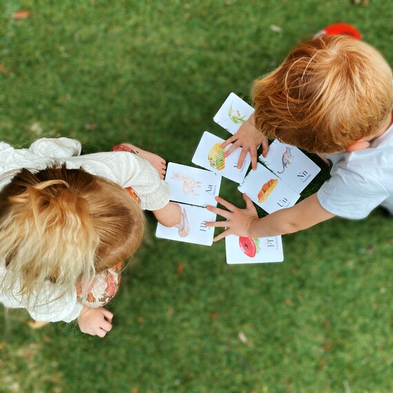 FLASH SALE - Australian Alphabet Flash Card/ Kids/Toddler Learning Cards with drawstring bag