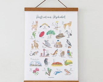 Póster magnético de madera para pared, decoración para guardería, estudio, aula, etc. [A3 y A4]