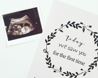 OFERTA FLASH - Tarjetas monocromáticas para hitos de embarazo/Baby Shower/Tarjeta de anuncio
