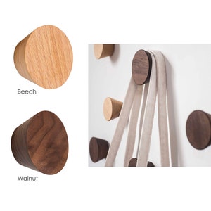 Round Button Wooden Coat Hook Wall Hang Decoration Nail-Free | Nordic Living Room | Home Nursery Wall Hanging Decoration
