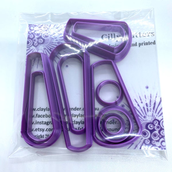 Polymer clay shape cutters | (Lindy Earrings) | clay cutters | Gilly cutters | Clay Tools | Clay Supplies