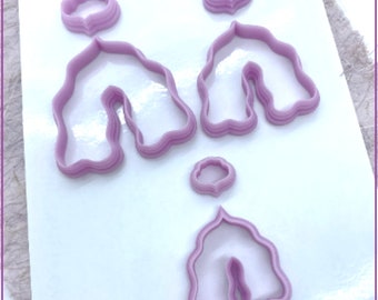 Resin Polymer clay shape cutters (Curly Wavy Arch shapes) clay cutters, Gilly cutters, Clay Tools, Clay Supplies