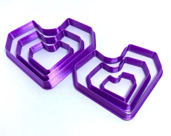 Polymer clay shape cutters (Squeart Square Heart Shape), Clay Cutters, Gilly cutters, Clay Tools, Clay Supplies