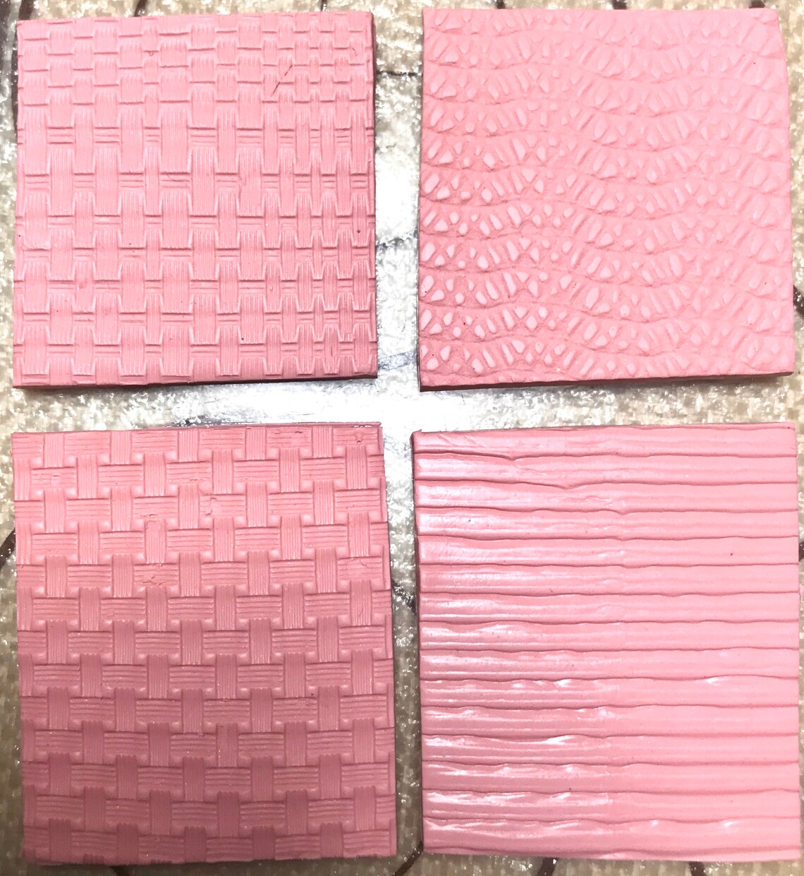 10 Fabric Clay texture sheets for polymer clay ceramic clay Etsy