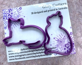 Polymer clay shape cutters | (Cats shape) | ceramic clay cutters | Gilly cutters | Clay Tools | Clay Supplies