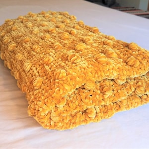 Velvet Puff Blanket || Crochet Pattern || Crochet Blanket Pattern