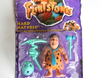 Hard Hat Fred Flintstone. FLINTSTONES Action Figure. John Goodman. 1993. Mint. MOC