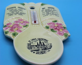 St. Louis Cathedral New Orleans - Vintage Thermometer - Kitchen Prayer