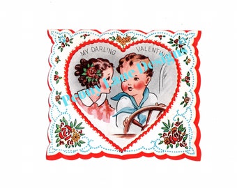 Digital Download Vintage Valentine My Darling Valentine Clip Art