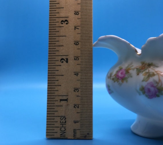 M Z Austria Creamer Antique China Marked 933-pink Flowers Soft