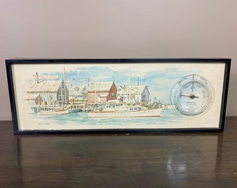 Vintage Snug Harbor Barometer Water Color
