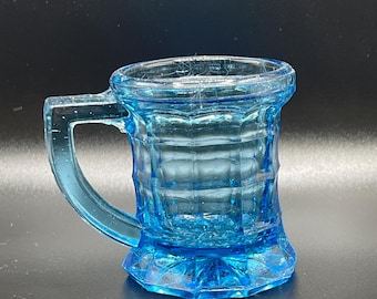 Vintage Bryce Brothers Uranium Glass Toothpick Holder - Shot Glass - Glows Under Black Light