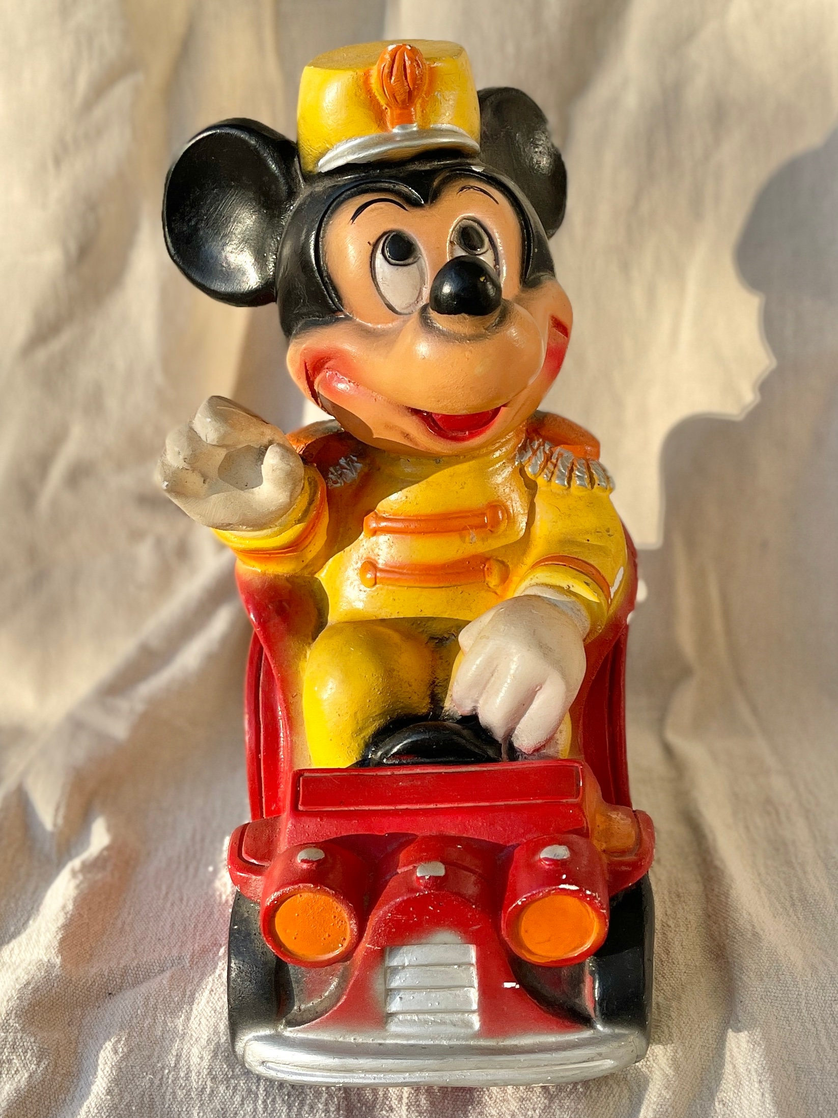 Vintage Chalkware Mickey Mouse Bank: Disneyana Bandleader