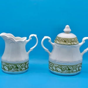 Sterling Colonial English Ironstone J&G Meakin Sugar and Creamer