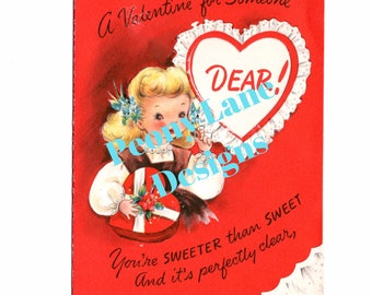 Digital Download Vintage Dear Valentine Clip Art