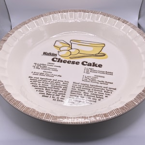 Vintage 1981 Watkins Cheese Cake Pie Plate