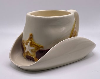 Stetson Hat Sheriff Star Coffee Mug from Avon